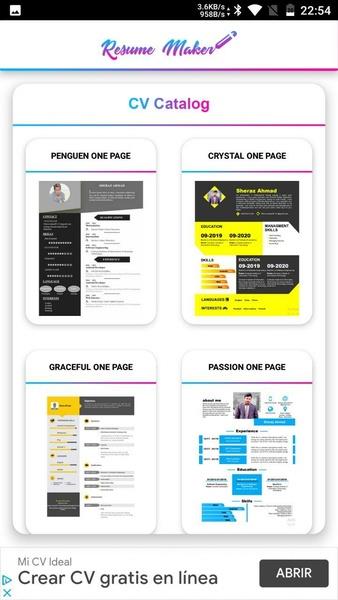 Resume Builder & CV maker :PDF应用截图第1张