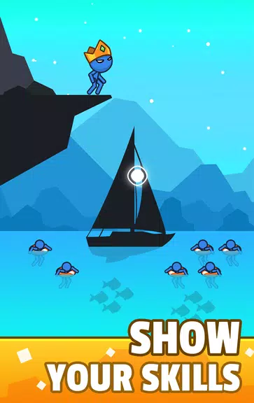 Stickman Jump into Water Tangkapan skrin 1