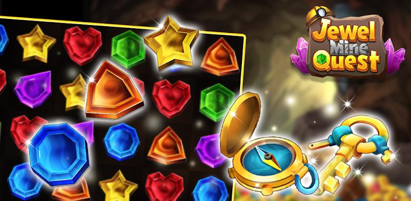 Jewel Mine Quest: Match-3 ဖန်သားပြင်ဓာတ်ပုံ 2