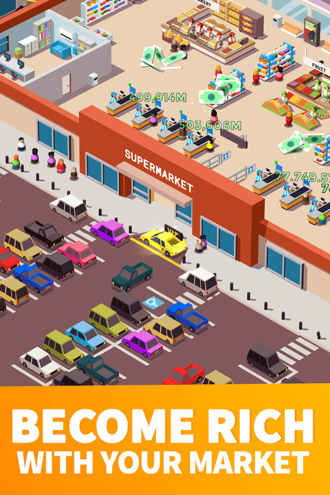 Idle Supermarket Tycoon Mod Ảnh chụp màn hình 2