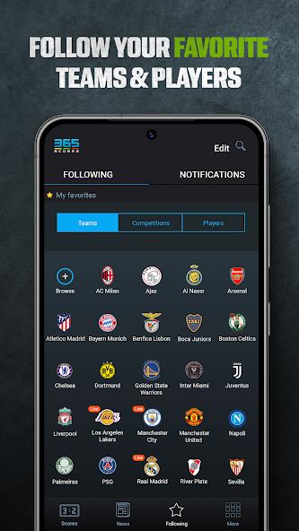 365Scores: Live Scores & News Mod স্ক্রিনশট 1
