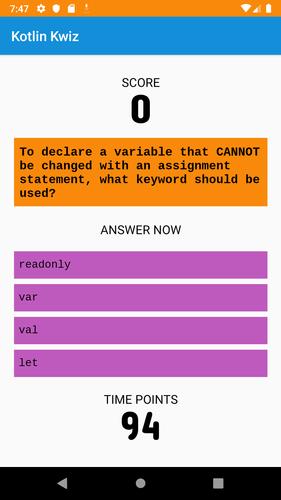 Kotlin Kwiz スクリーンショット 4