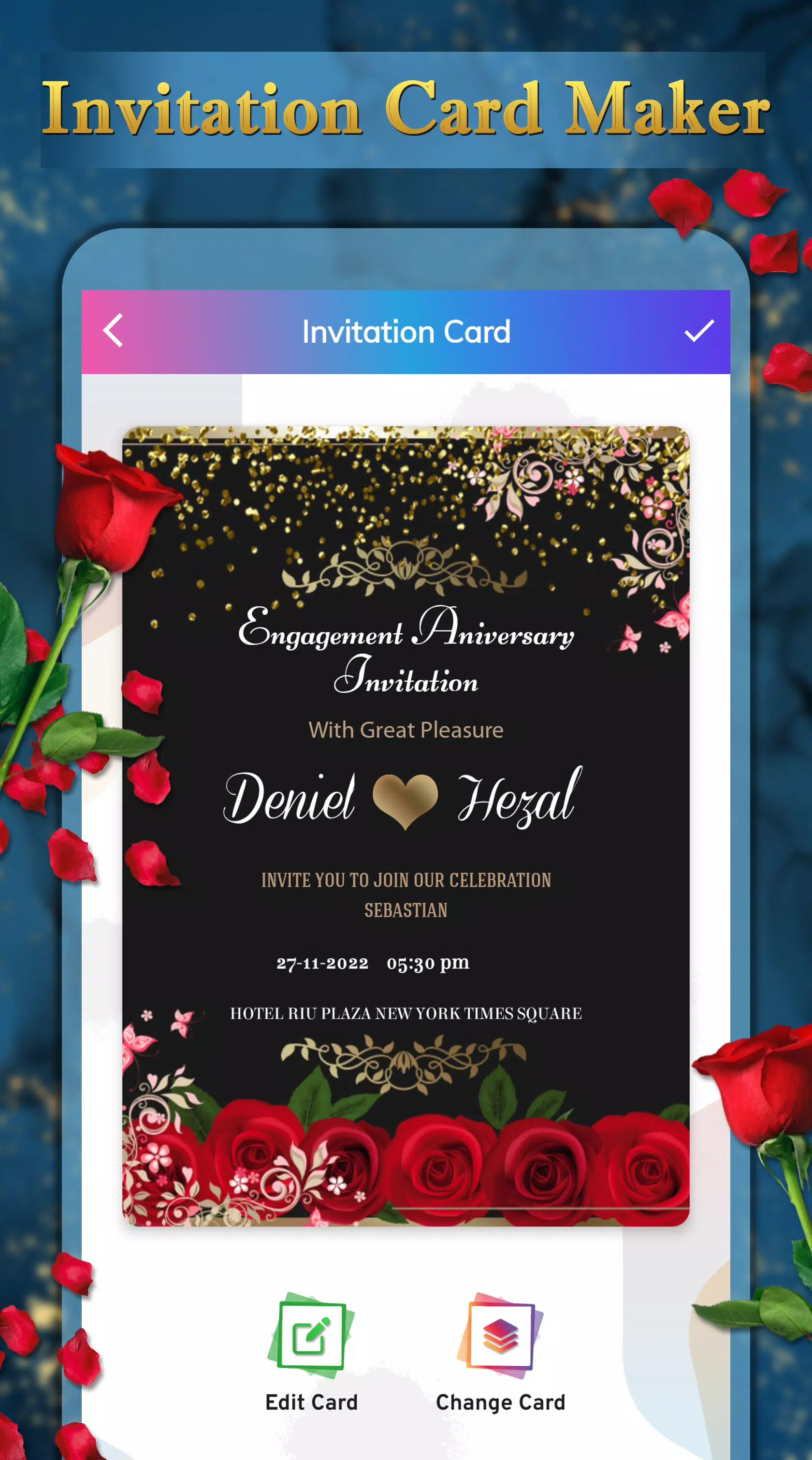 Invitation Card Maker Ảnh chụp màn hình 3