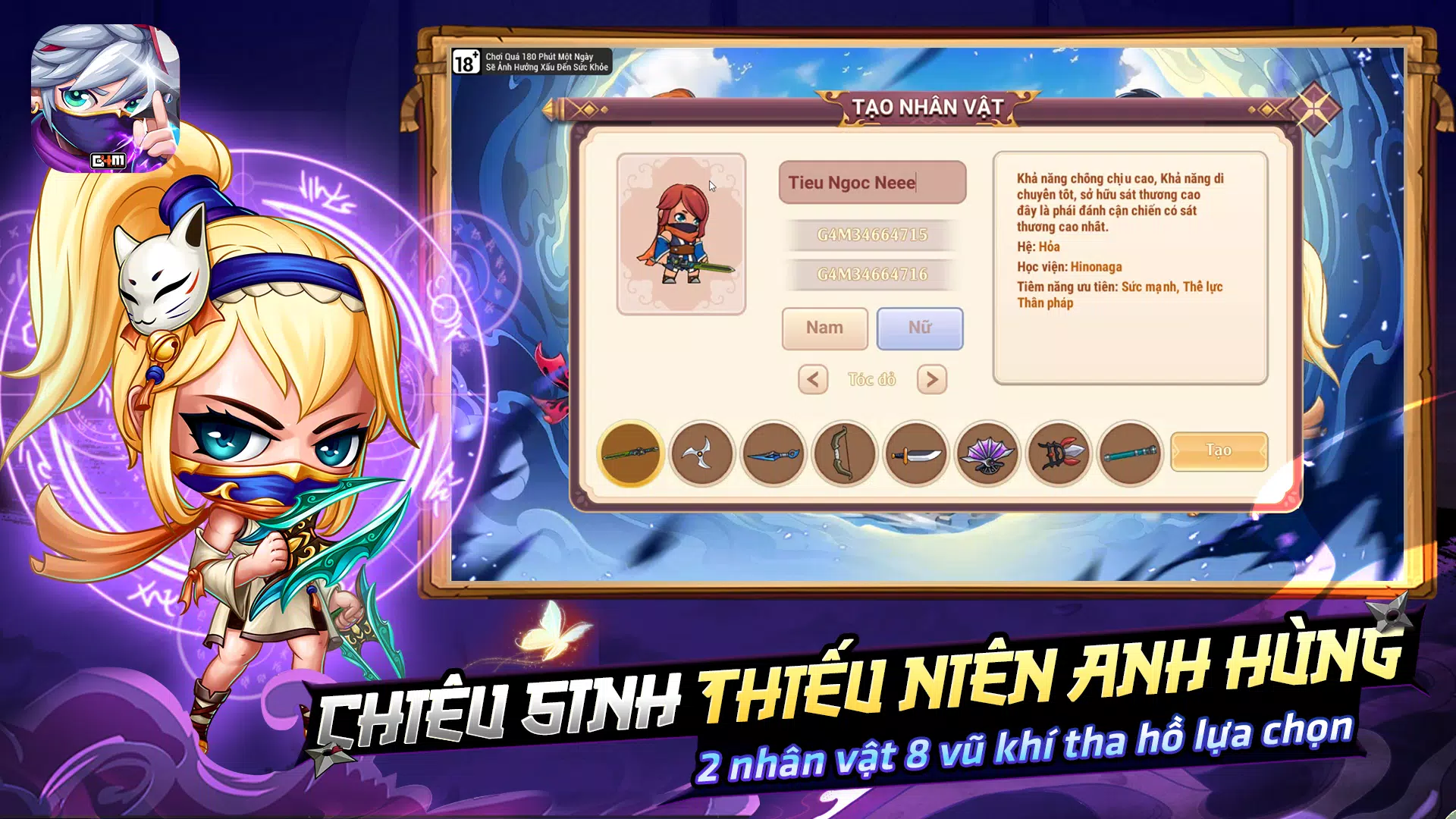 Học Viện Ninja G4M Screenshot 1