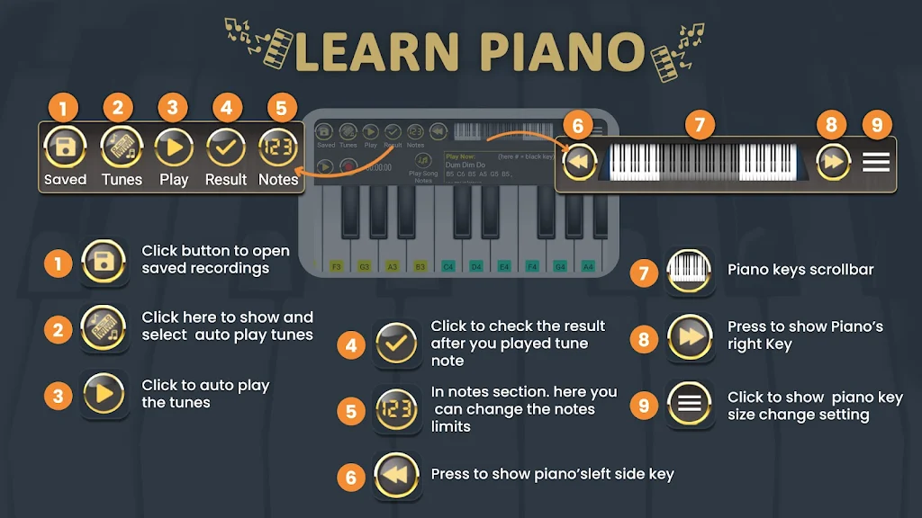 Piano Master : Learn Piano Ekran Görüntüsü 1