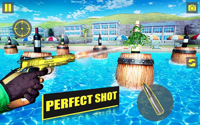 Real 3D Bottle Shooting Game Screenshot 4
