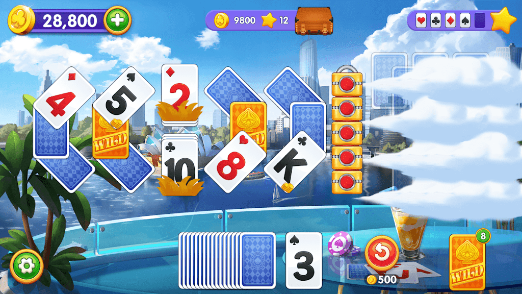 Solitaire Trip: Classic Tripeaks Card Game Скриншот 3