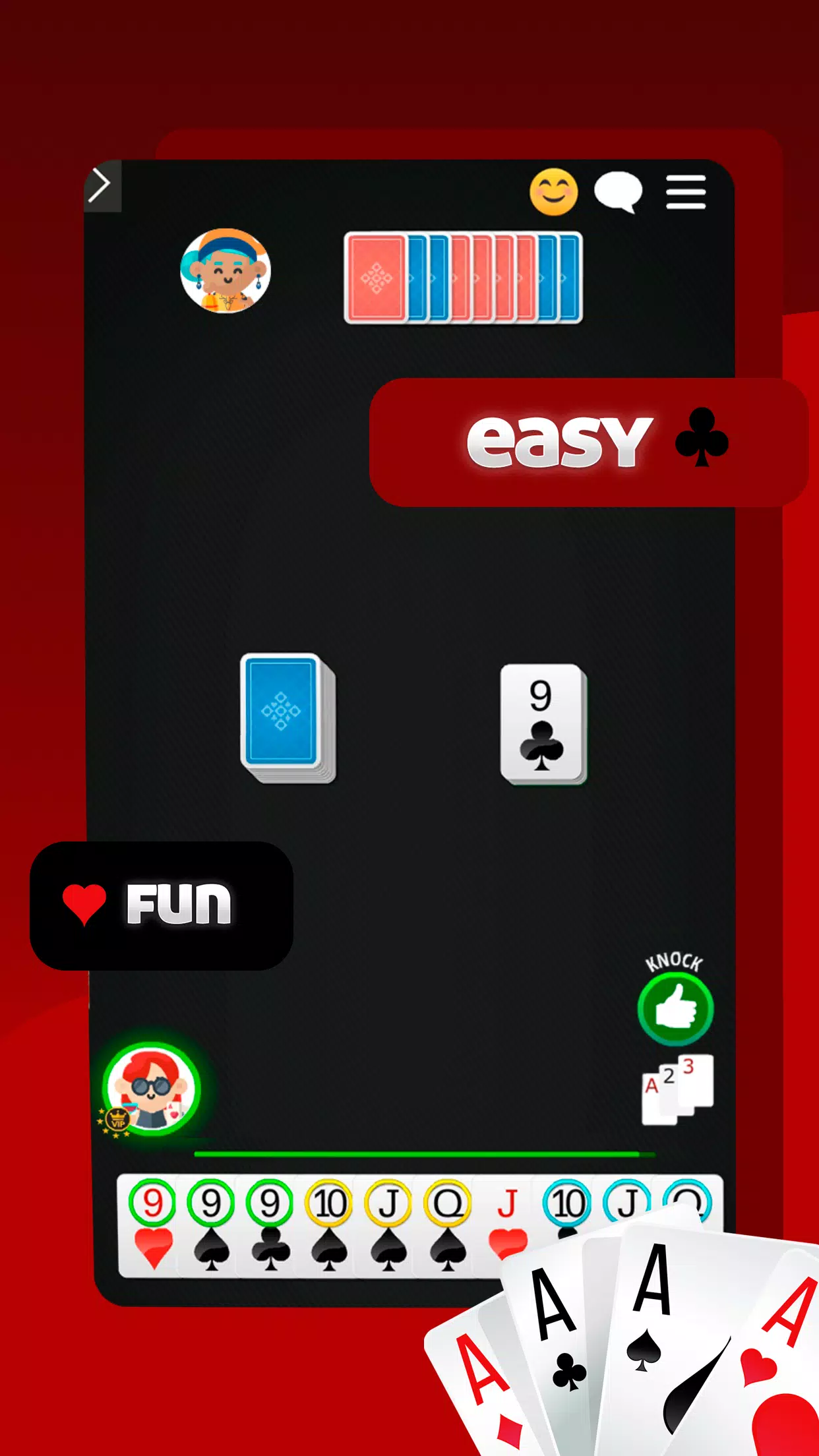 Straight Gin Rummy Online Screenshot 2