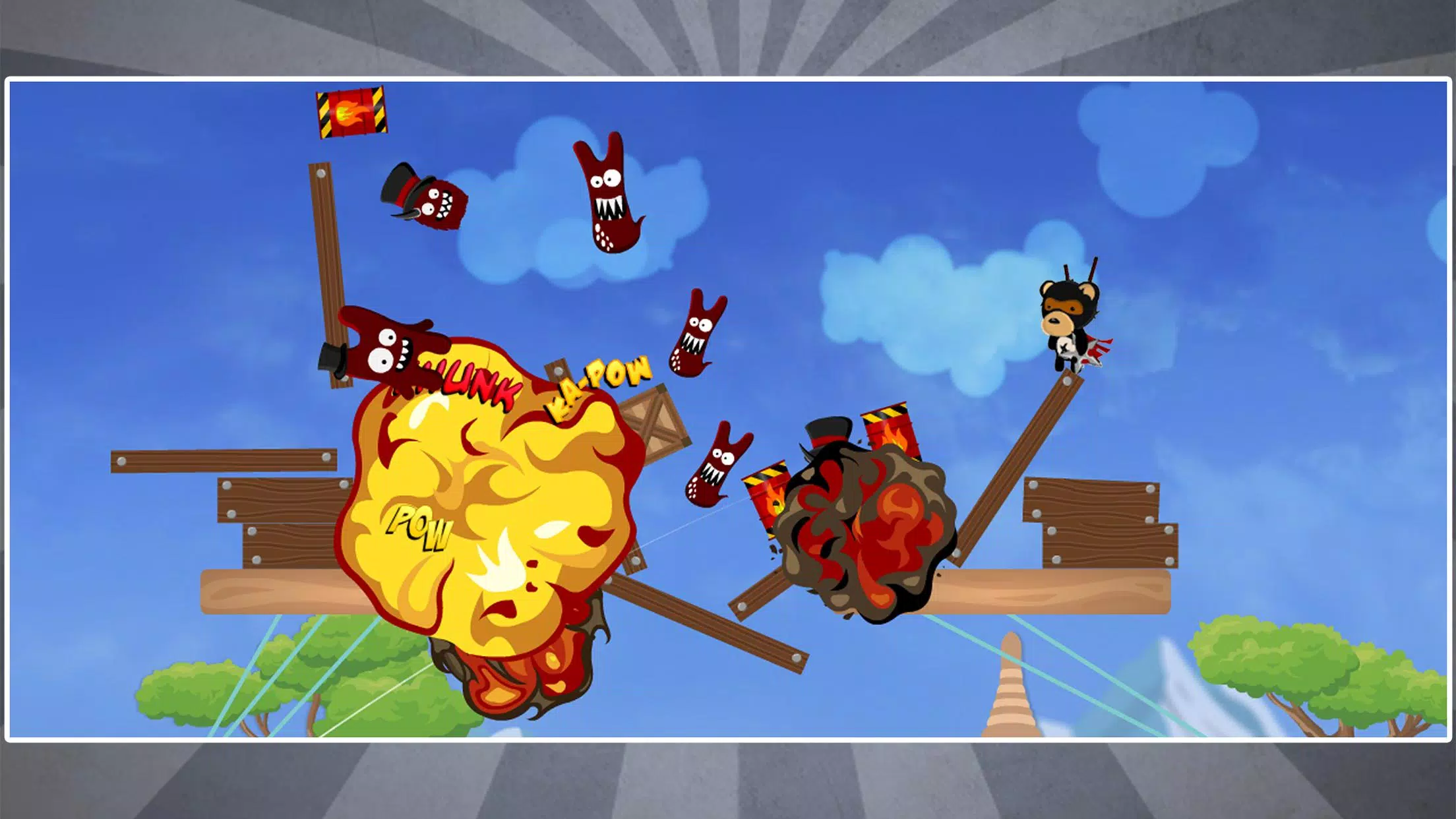 Ninja Bear: Slingshot Shooter स्क्रीनशॉट 3