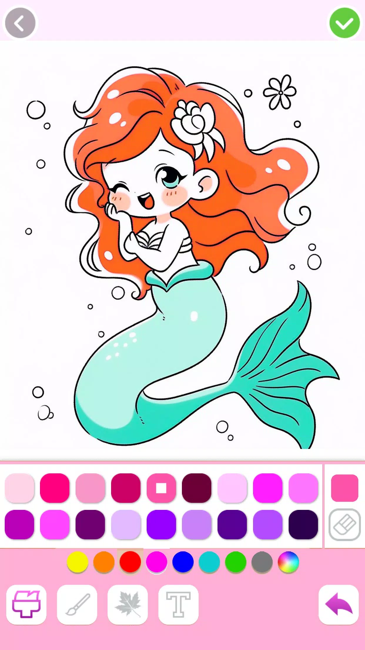 Mermaid Coloring:Mermaid games ภาพหน้าจอ 2