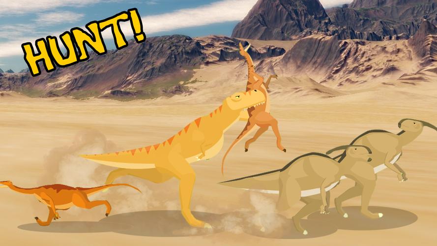 T-Rex Fights Raptors Tangkapan skrin 3