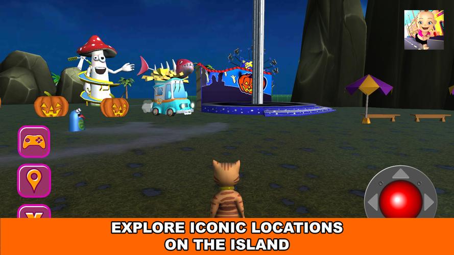 Halloween Cat Theme Park 3D Captura de pantalla 2