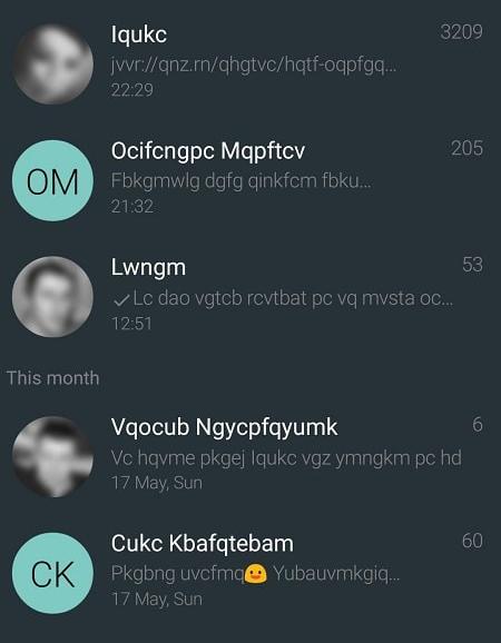 YAATA - SMS/MMS messaging Screenshot 1