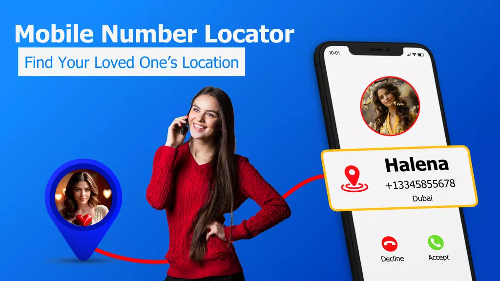 GPS Mobile Number locator App Captura de pantalla 1