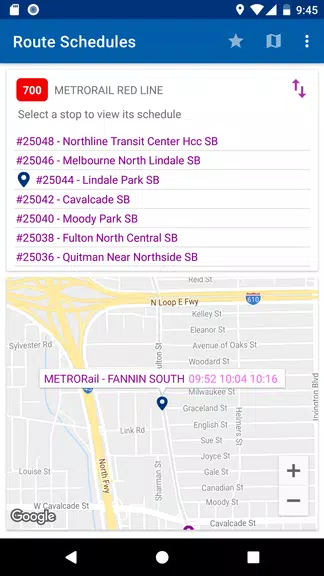 Bus Time in Houston Screenshot 2