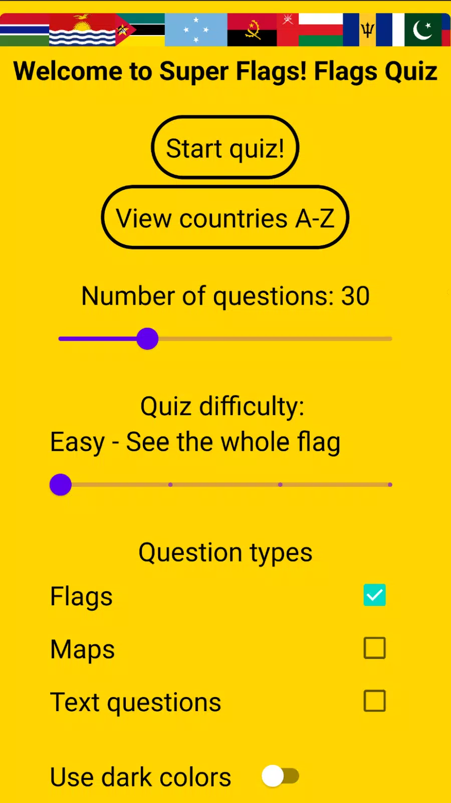 Super Flags! Flag Quiz Скриншот 1