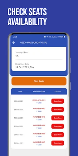 Train Ticket Booking App Ekran Görüntüsü 1