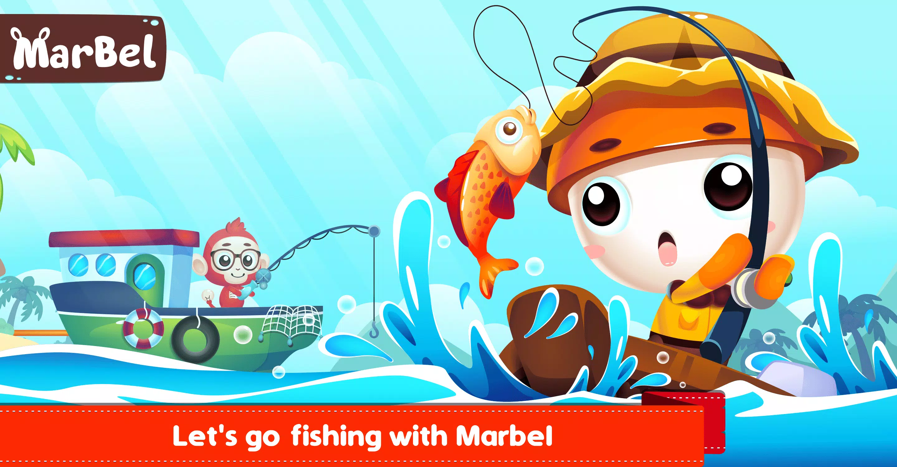 Marbel Fishing - Kids Games Schermafbeelding 1