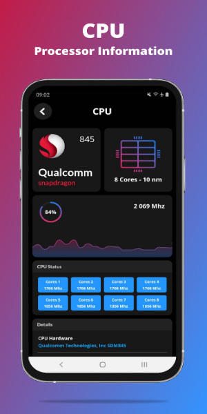 G-CPU:Monitor CPU, RAM, Widget Ảnh chụp màn hình 3