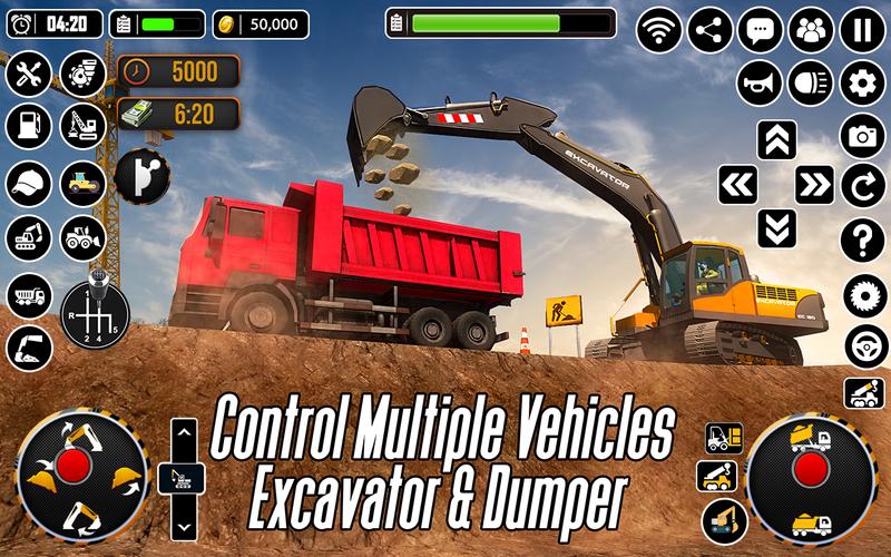 City Heavy Excavator Crane 3D スクリーンショット 3