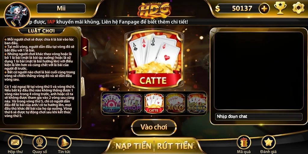 Game bài nhận quà khủng - HDG Screenshot 1