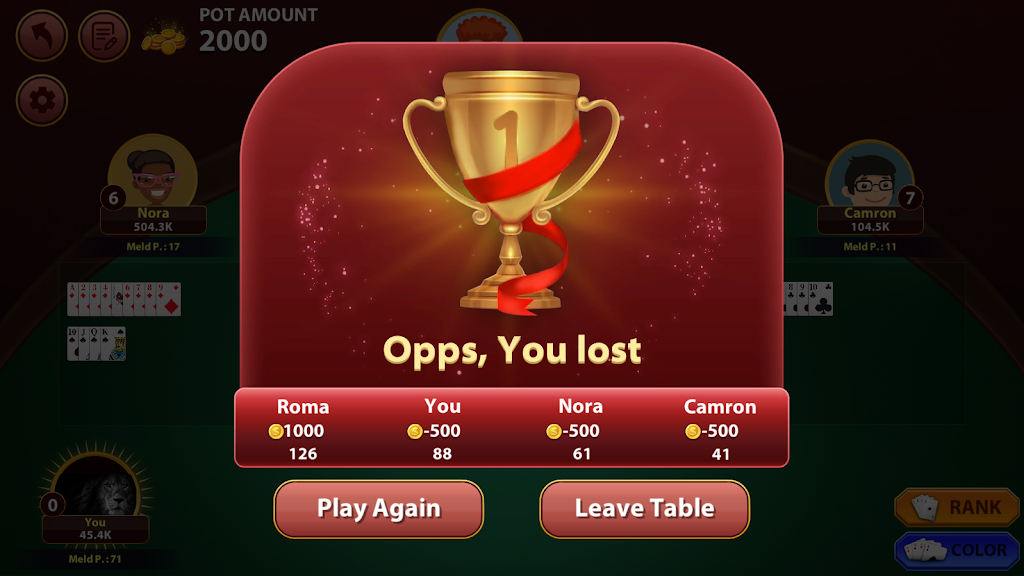 Rummy 500 : The Rummy Game 스크린샷 2