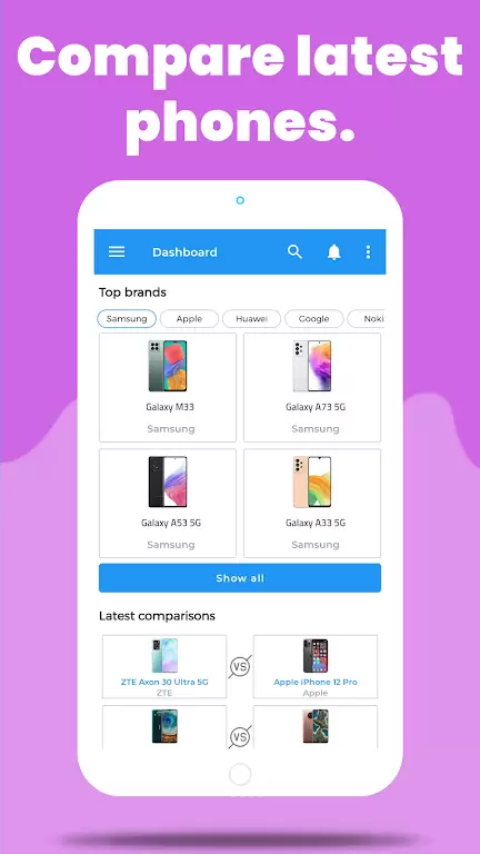 Compare Phones Prices & Specs Tangkapan skrin 1