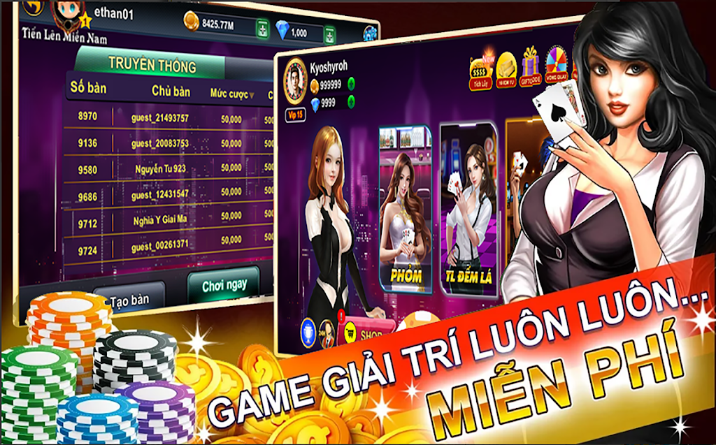 Tiến lên đếm lá online - tien len 2019 Tangkapan skrin 3