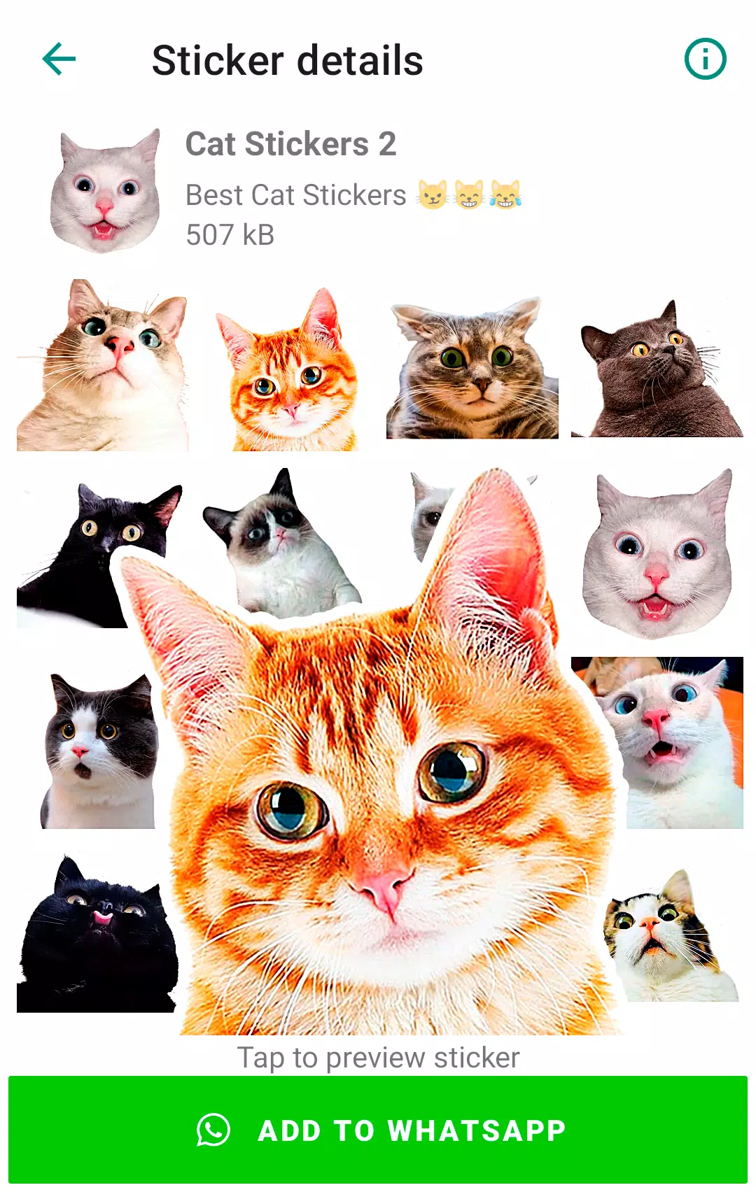 Cute Cat Stickers for WhatsApp應用截圖第2張
