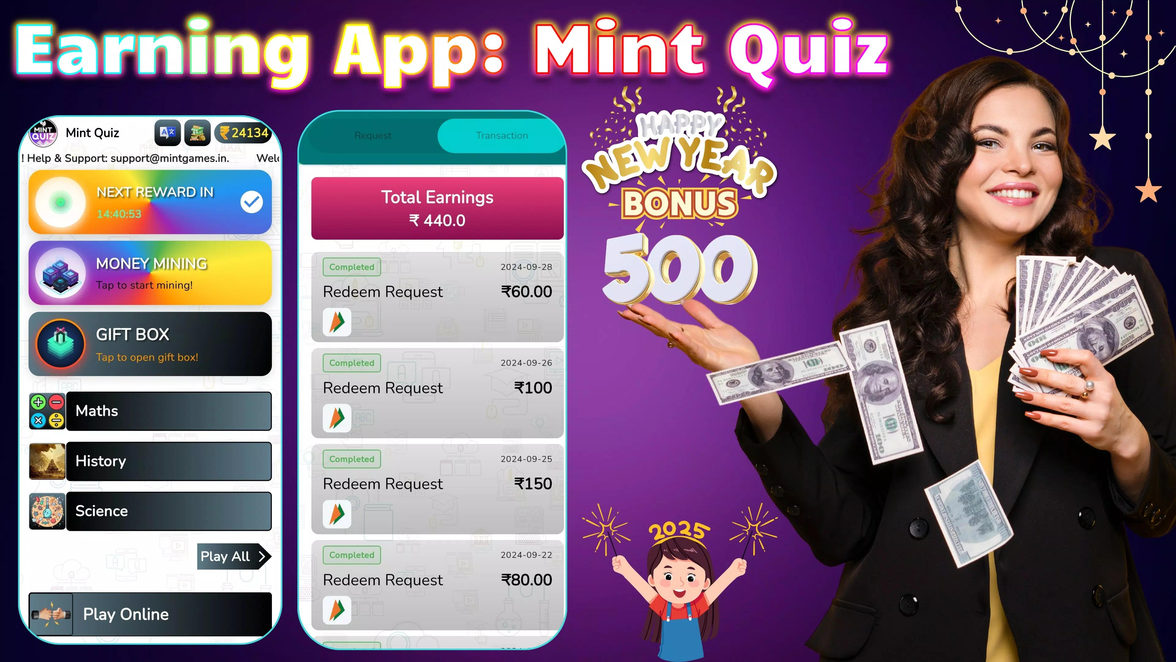 Earning App: Mint Quiz スクリーンショット 1