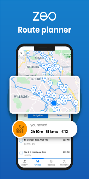 Zeo Fast Multi Stop Route Plan Screenshot 1