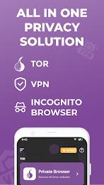 Private Onion Browser + VPN Tangkapan skrin 1