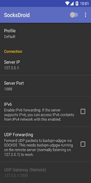 SocksDroid 스크린샷 1