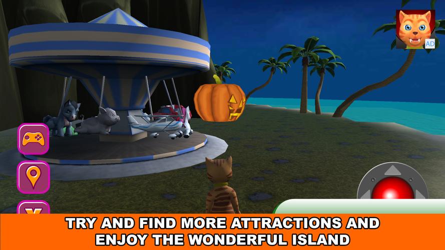 Halloween Cat Theme Park 3D Captura de pantalla 4