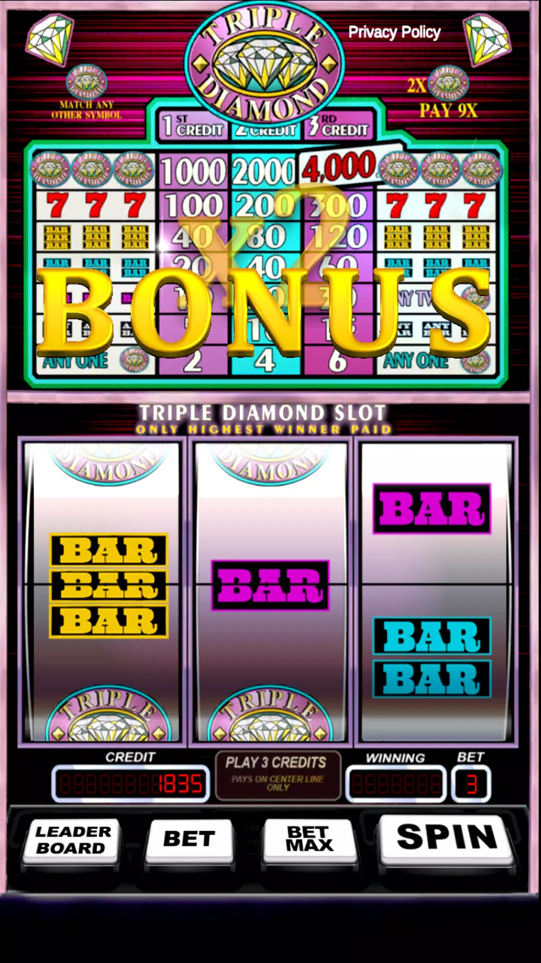 Triple Pay Diamond Slot スクリーンショット 2