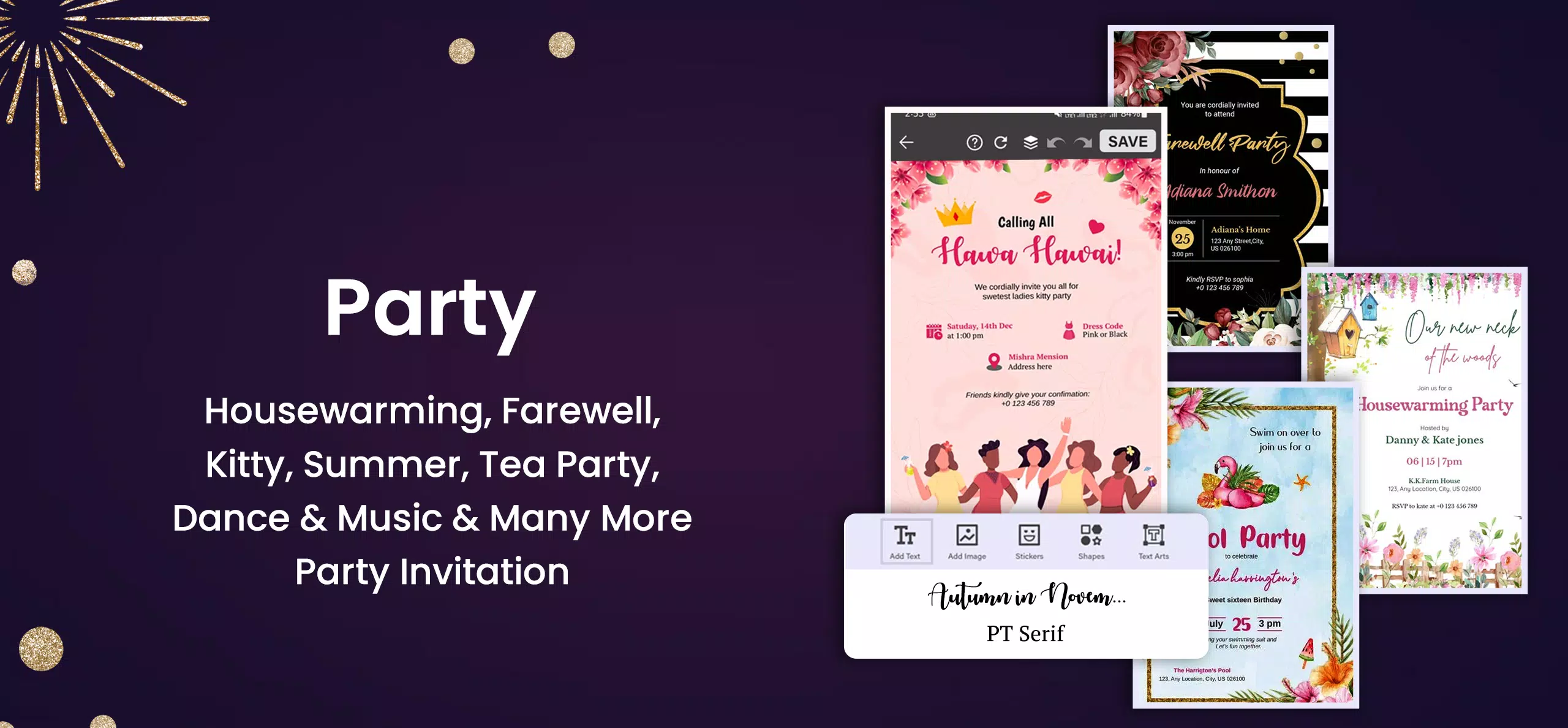 Invitation Card Maker & Design ภาพหน้าจอ 4