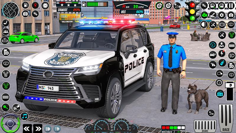 US Police Car Parking - King Tangkapan skrin 1