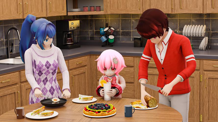 Anime Father Family Simulator Скриншот 2