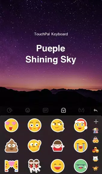 Purple Sky Keyboard Theme Screenshot 3