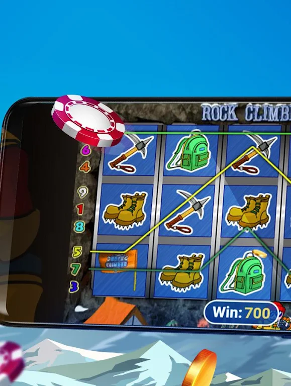 Rock Climber Free Casino Slot Machine Screenshot 1