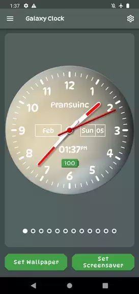 Galaxy Clock Live Wallpapers Captura de tela 1