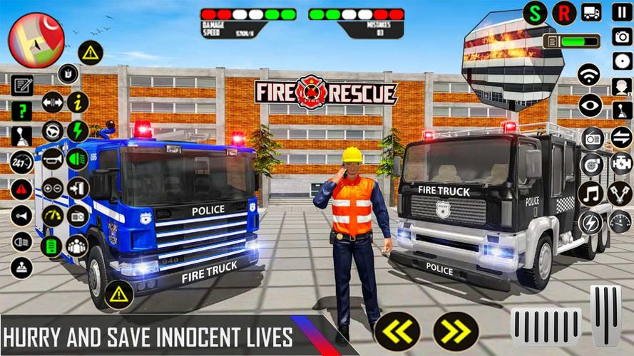 Police Ambulance Fire Truck Captura de pantalla 3