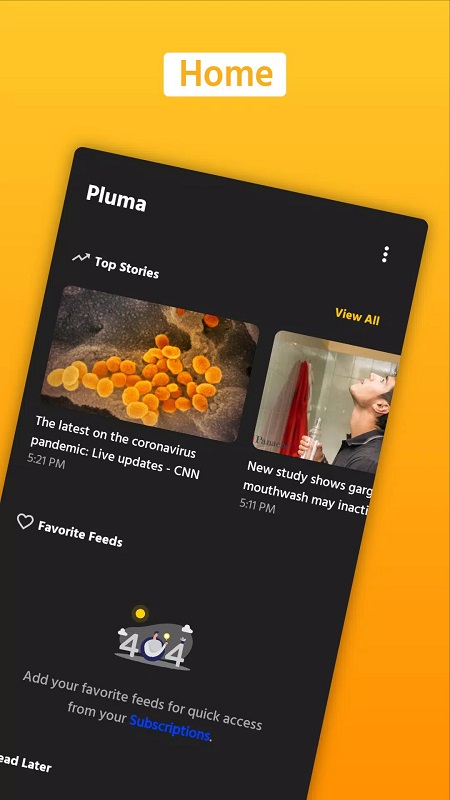 Pluma RSS Reader Screenshot 1