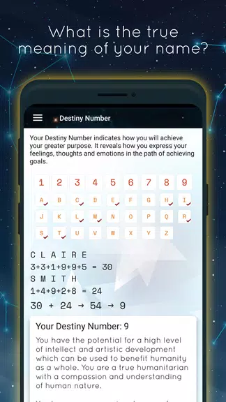 Schermata Numeroscope-Numerology,Numbers 1