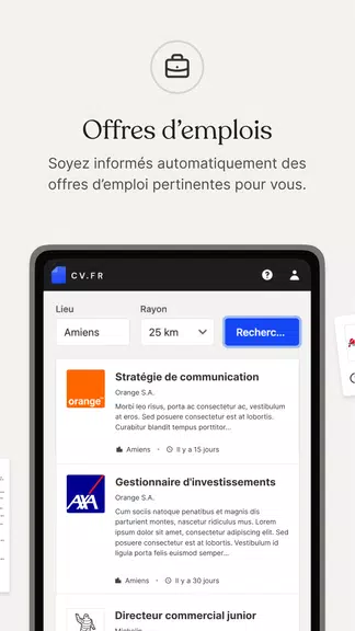 CV.fr : Créer un CV pro Capture d'écran 3