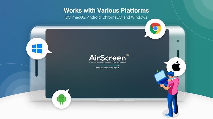 AirScreen - AirPlay & Cast Ảnh chụp màn hình 3