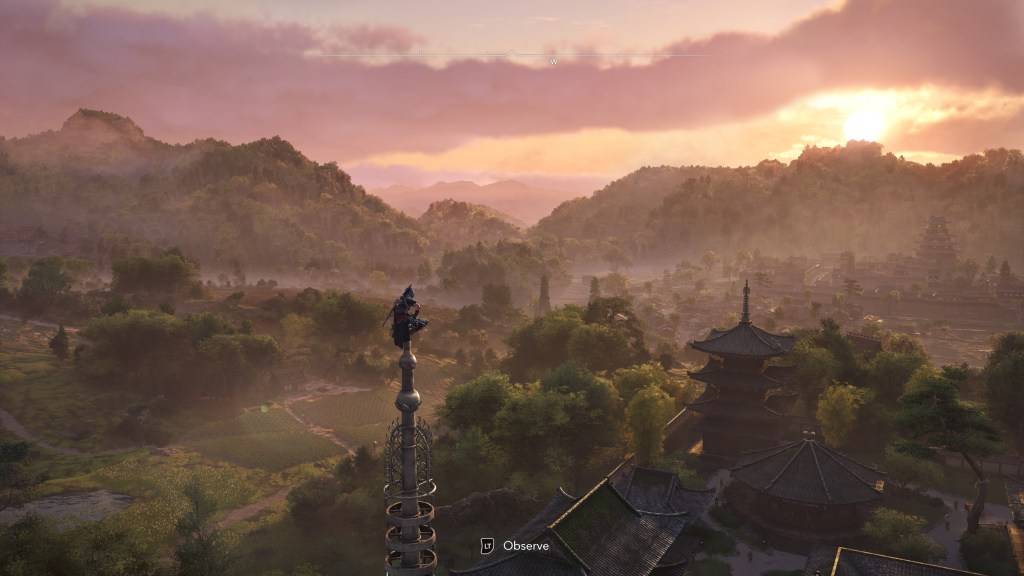 Naoe는 Ubisoft를 통해 Assassin 's Creed Shadows에서 동기화 한 후 영역을 관찰 할 준비를합니다.